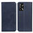 Leather Case Stands Flip Cover Holder A02D for Oppo A74 4G Blue