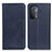 Leather Case Stands Flip Cover Holder A02D for Oppo A74 5G Blue