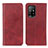 Leather Case Stands Flip Cover Holder A02D for Oppo A94 5G Red