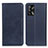 Leather Case Stands Flip Cover Holder A02D for Oppo F19s Blue
