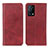 Leather Case Stands Flip Cover Holder A02D for Oppo K9 5G Red