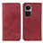 Leather Case Stands Flip Cover Holder A02D for Oppo Reno10 5G Red