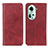 Leather Case Stands Flip Cover Holder A02D for Oppo Reno11 5G Red