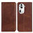 Leather Case Stands Flip Cover Holder A02D for Oppo Reno11 Pro 5G Brown