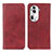 Leather Case Stands Flip Cover Holder A02D for Oppo Reno11 Pro 5G Red
