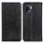 Leather Case Stands Flip Cover Holder A02D for Oppo Reno5 Lite Black