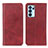 Leather Case Stands Flip Cover Holder A02D for Oppo Reno6 Pro 5G India Red