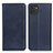 Leather Case Stands Flip Cover Holder A02D for Samsung Galaxy A03 Blue