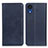 Leather Case Stands Flip Cover Holder A02D for Samsung Galaxy A03 Core Blue