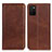 Leather Case Stands Flip Cover Holder A02D for Samsung Galaxy A03s Brown