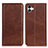 Leather Case Stands Flip Cover Holder A02D for Samsung Galaxy A04 4G Brown