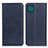 Leather Case Stands Flip Cover Holder A02D for Samsung Galaxy A22 5G Blue