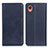 Leather Case Stands Flip Cover Holder A02D for Samsung Galaxy A22 5G SC-56B Blue