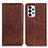 Leather Case Stands Flip Cover Holder A02D for Samsung Galaxy A33 5G Brown