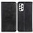 Leather Case Stands Flip Cover Holder A02D for Samsung Galaxy A53 5G Black