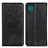 Leather Case Stands Flip Cover Holder A02D for Samsung Galaxy F42 5G Black