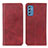 Leather Case Stands Flip Cover Holder A02D for Samsung Galaxy M52 5G Red