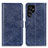 Leather Case Stands Flip Cover Holder A02D for Samsung Galaxy S21 Ultra 5G Blue