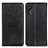 Leather Case Stands Flip Cover Holder A02D for Samsung Galaxy XCover 5 SM-G525F Black