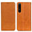 Leather Case Stands Flip Cover Holder A02D for Sony Xperia 1 IV Light Brown