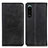 Leather Case Stands Flip Cover Holder A02D for Sony Xperia 5 III Black