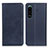 Leather Case Stands Flip Cover Holder A02D for Sony Xperia 5 III Blue