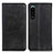 Leather Case Stands Flip Cover Holder A02D for Sony Xperia 5 III SO-53B Black