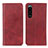 Leather Case Stands Flip Cover Holder A02D for Sony Xperia 5 III SO-53B Red