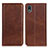 Leather Case Stands Flip Cover Holder A02D for Sony Xperia Ace III Brown