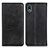 Leather Case Stands Flip Cover Holder A02D for Sony Xperia Ace III SO-53C Black