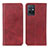 Leather Case Stands Flip Cover Holder A02D for Vivo iQOO Z6 5G Red