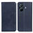 Leather Case Stands Flip Cover Holder A02D for Vivo T1 5G Blue