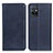 Leather Case Stands Flip Cover Holder A02D for Vivo T1 5G India Blue