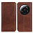 Leather Case Stands Flip Cover Holder A02D for Xiaomi Mi 13 Ultra 5G Brown