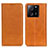 Leather Case Stands Flip Cover Holder A02D for Xiaomi Mi 13T 5G Light Brown