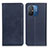 Leather Case Stands Flip Cover Holder A02D for Xiaomi Poco C55 Blue