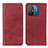 Leather Case Stands Flip Cover Holder A02D for Xiaomi Poco C55 Red