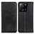 Leather Case Stands Flip Cover Holder A02D for Xiaomi Redmi K60 Ultra 5G Black