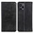 Leather Case Stands Flip Cover Holder A02D for Xiaomi Redmi Note 12 Turbo 5G Black