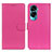 Leather Case Stands Flip Cover Holder A03D for Huawei Honor 90 Lite 5G Hot Pink