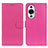 Leather Case Stands Flip Cover Holder A03D for Huawei Nova 11 Pro Hot Pink