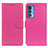 Leather Case Stands Flip Cover Holder A03D for Motorola Moto Edge 20 Pro 5G Hot Pink