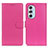 Leather Case Stands Flip Cover Holder A03D for Motorola Moto Edge 30 Pro 5G Hot Pink