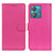 Leather Case Stands Flip Cover Holder A03D for Motorola Moto Edge 40 Neo 5G Hot Pink