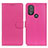 Leather Case Stands Flip Cover Holder A03D for Motorola Moto G Play (2023) Hot Pink