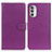 Leather Case Stands Flip Cover Holder A03D for Motorola MOTO G52 Purple