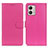 Leather Case Stands Flip Cover Holder A03D for Motorola Moto G53 5G Hot Pink