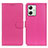 Leather Case Stands Flip Cover Holder A03D for Motorola Moto G54 5G Hot Pink