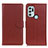 Leather Case Stands Flip Cover Holder A03D for Motorola Moto G60s Brown