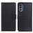 Leather Case Stands Flip Cover Holder A03D for Motorola Moto G62 5G Black
